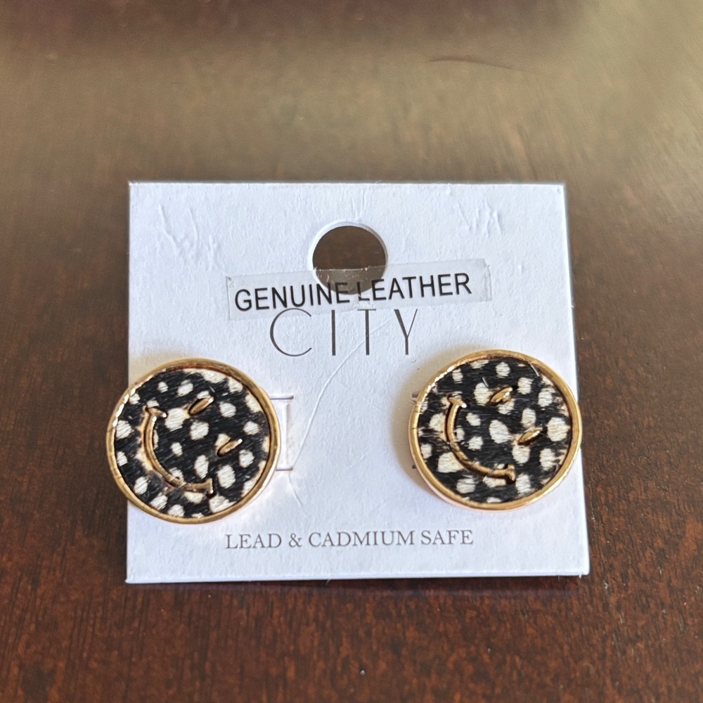 City Chic Gold and Black Patterned Earrings